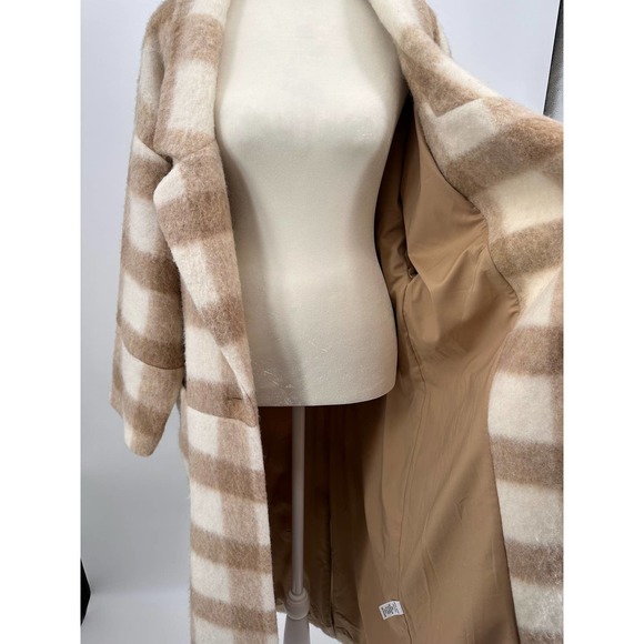 Apiece Apart Womens Camel Plaid Wool Blend coat - Picture 11 of 14